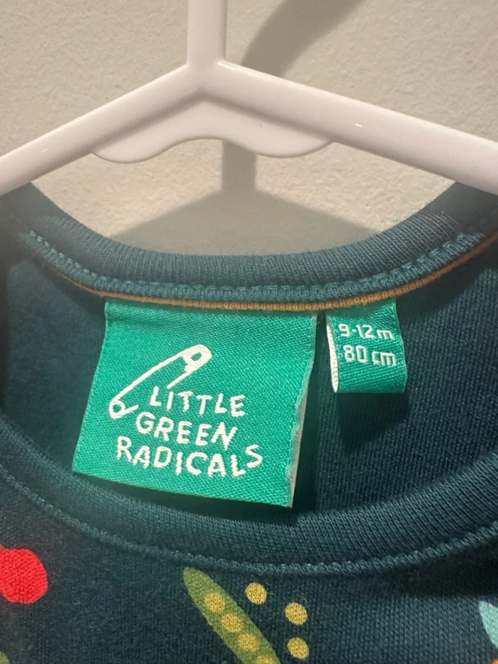 Little Green Radicals Baby onsie with Multicolor Vegetable Motif